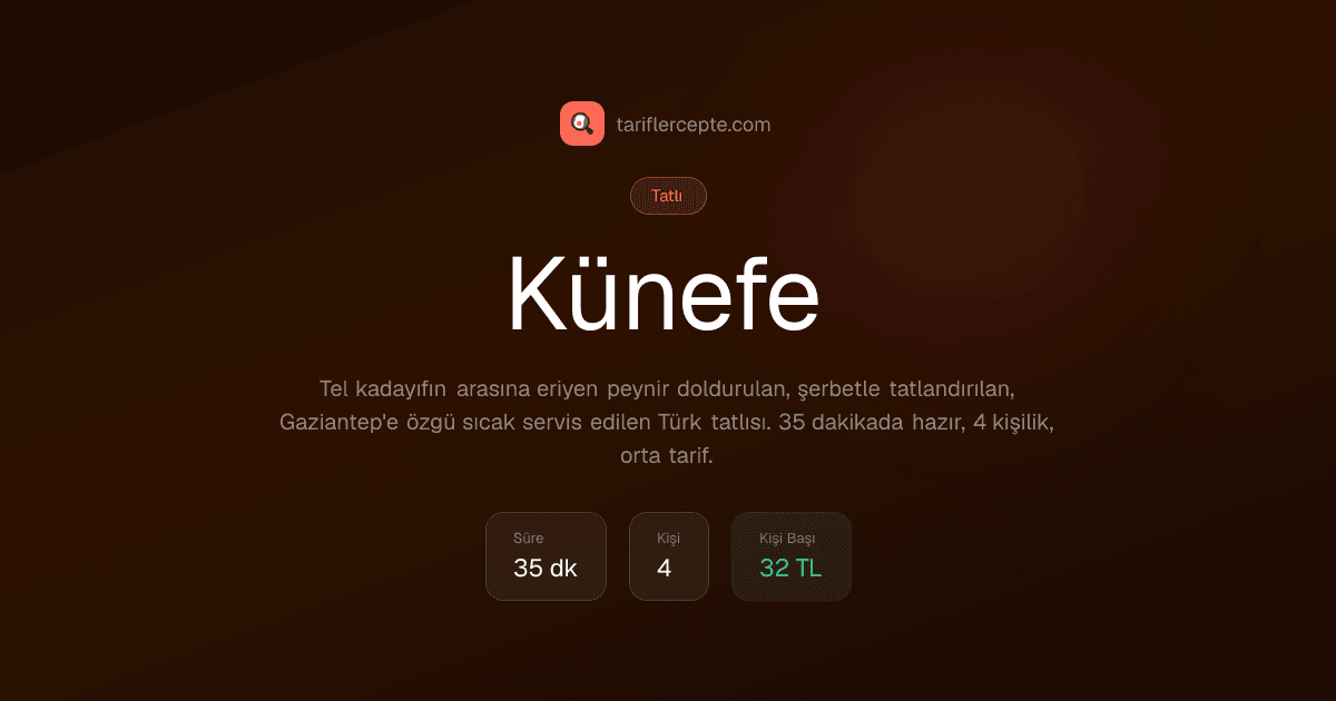 Künefe tarifi