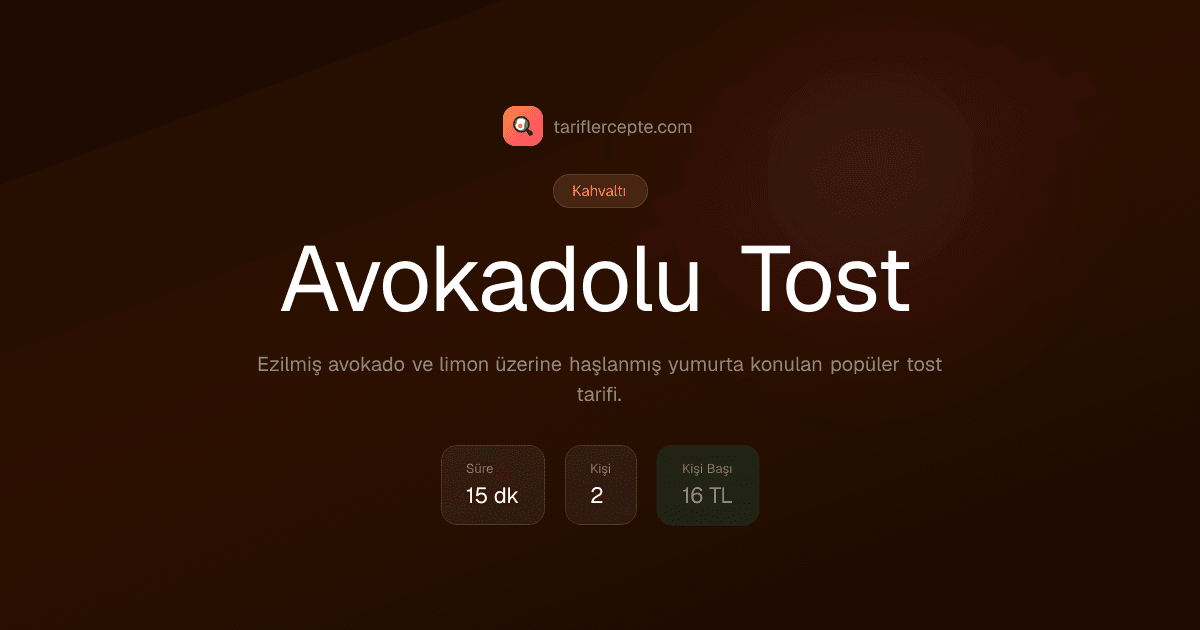 Avokadolu Tost tarifi