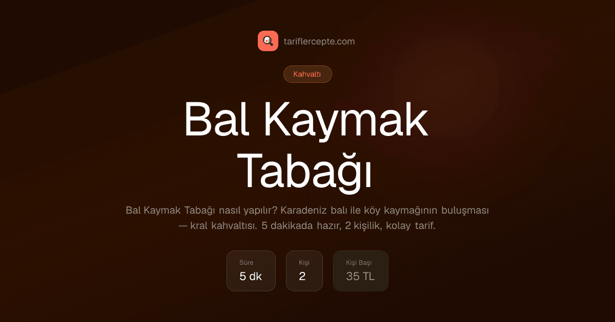 Bal Kaymak Tabağı tarifi