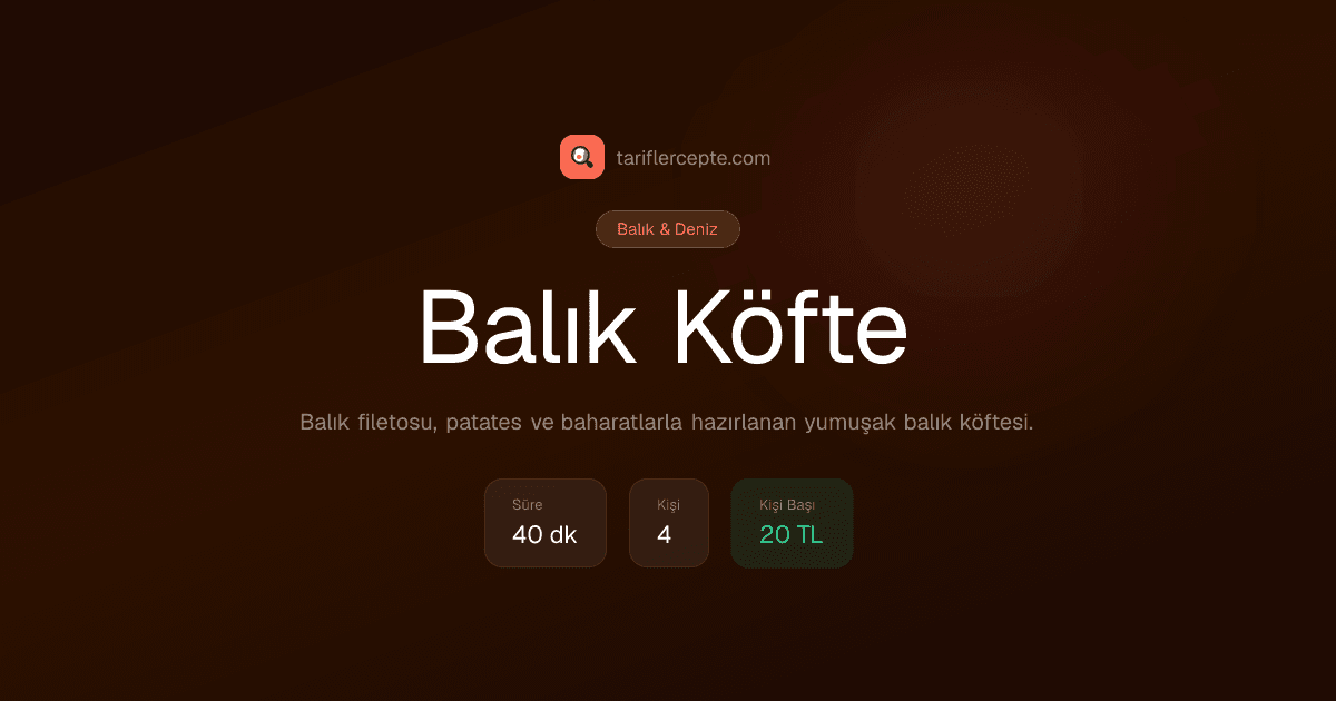 Balık Köfte tarifi