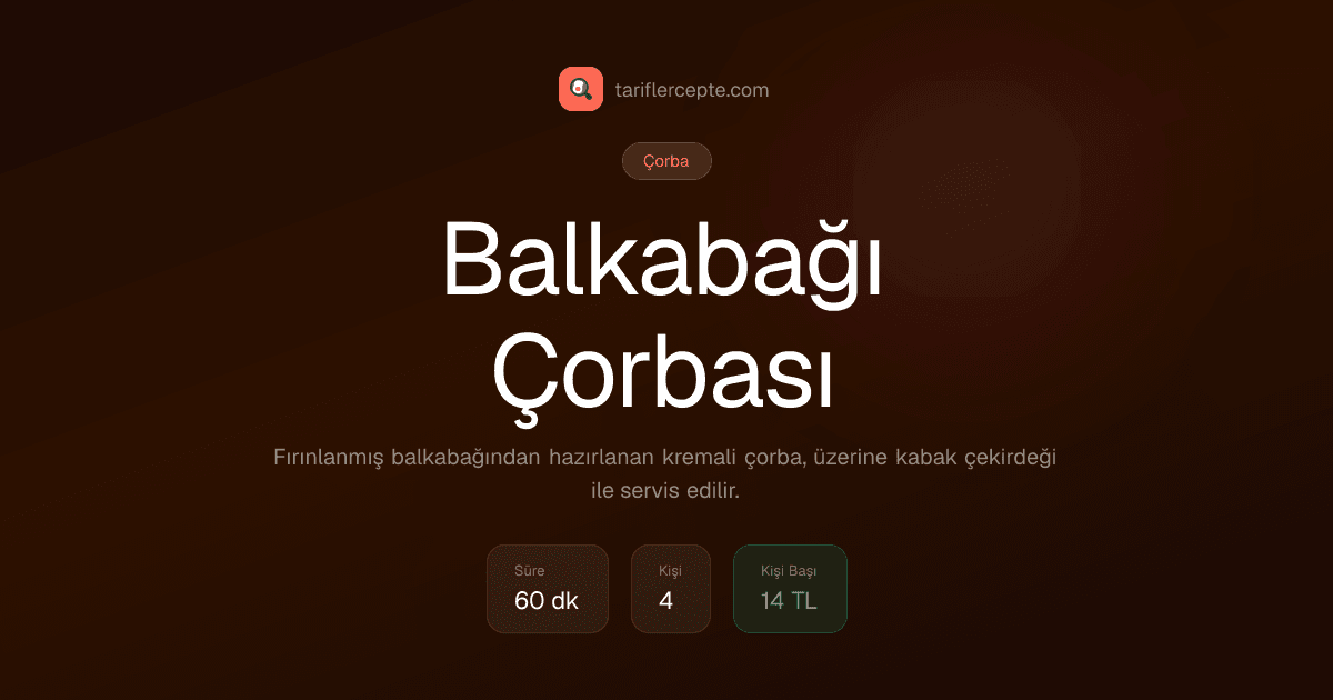 Balkabağı Çorbası tarifi