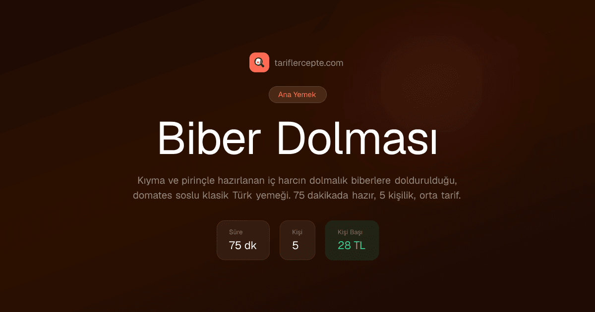Biber Dolması tarifi