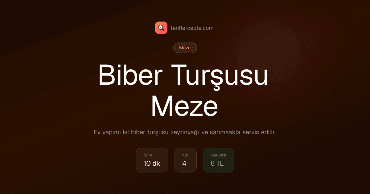 Biber Turşusu Meze tarifi