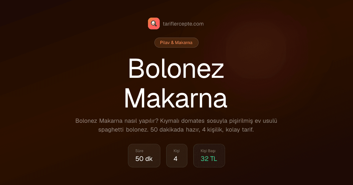 Bolonez Makarna tarifi