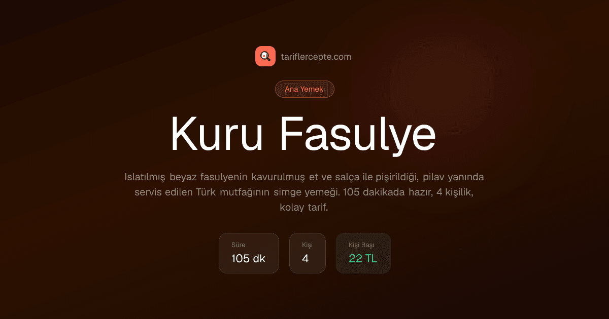 Kuru Fasulye tarifi