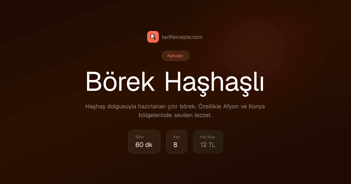Börek Haşhaşlı tarifi