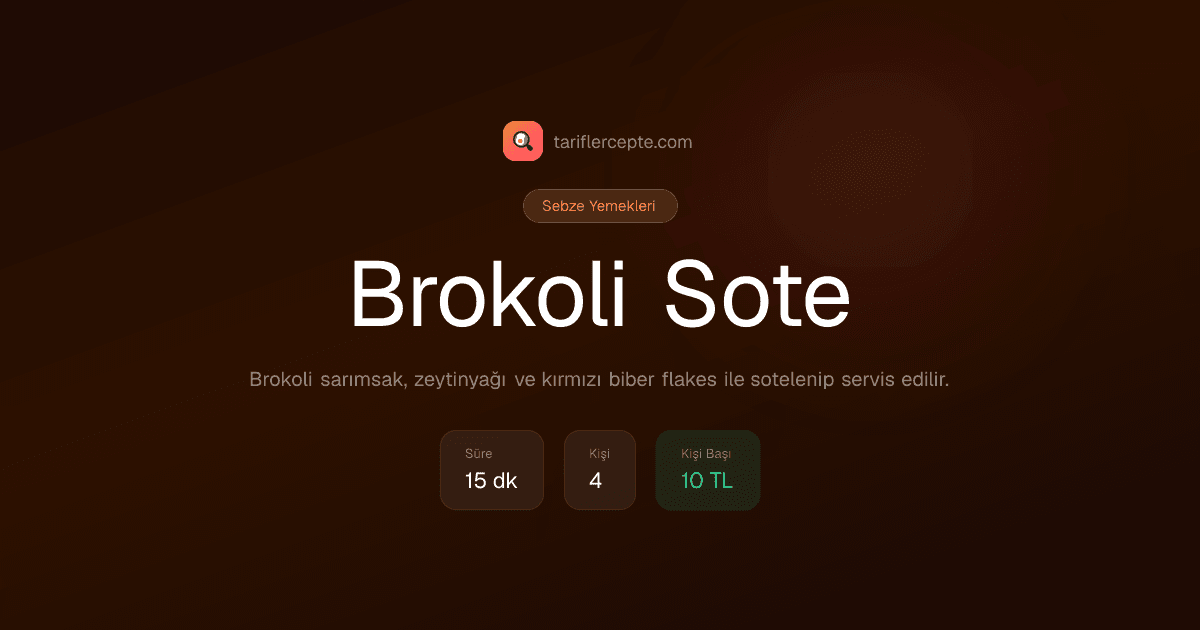Brokoli Sote tarifi