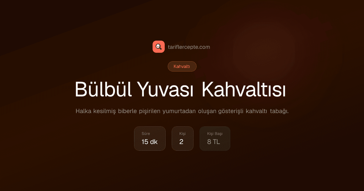Bülbül Yuvası Kahvaltısı tarifi