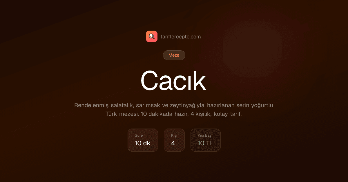 Cacık tarifi