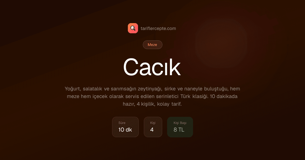 Cacık tarifi