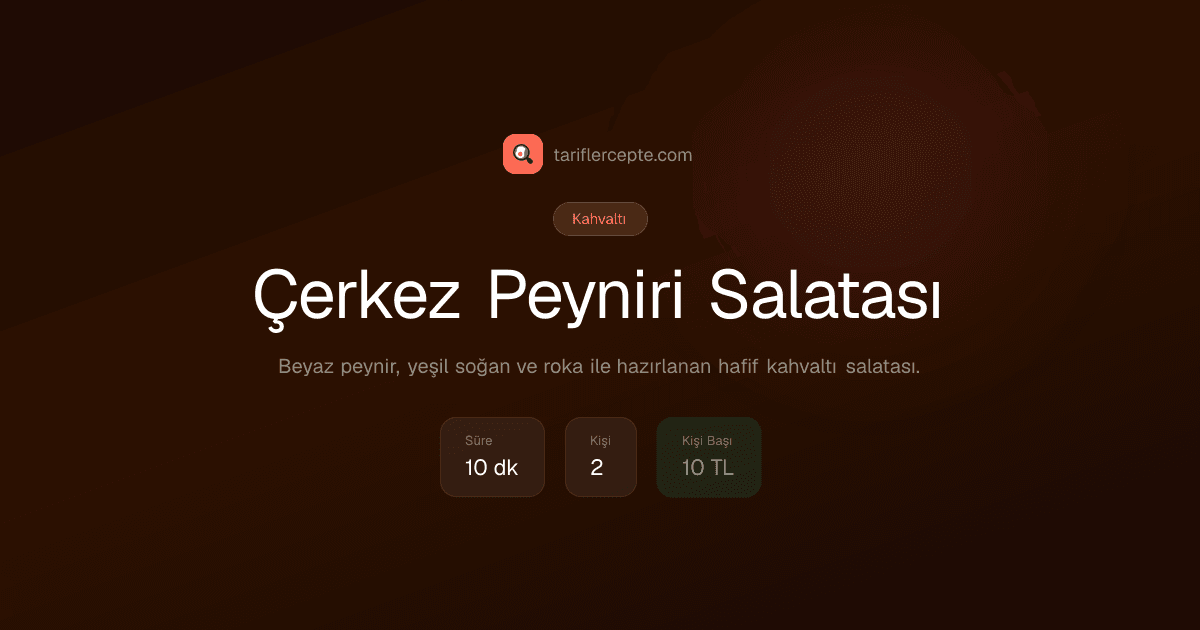 Çerkez Peyniri Salatası tarifi