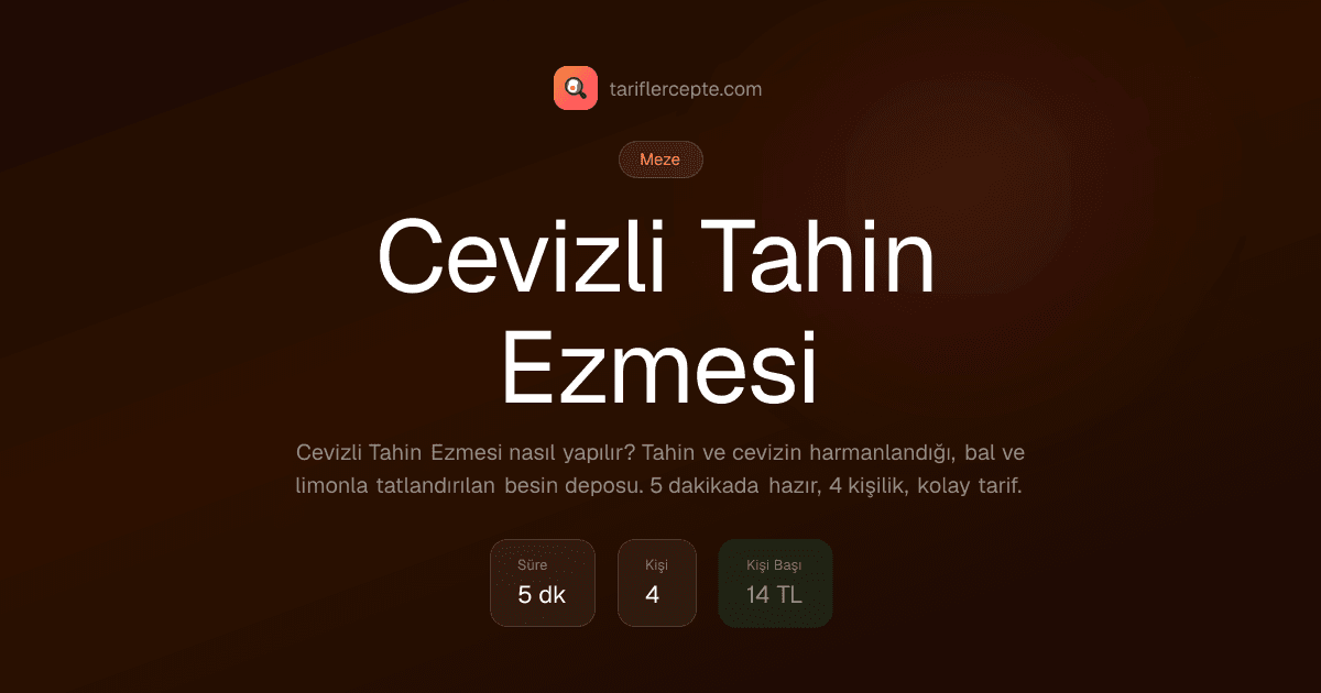 Cevizli Tahin Ezmesi tarifi