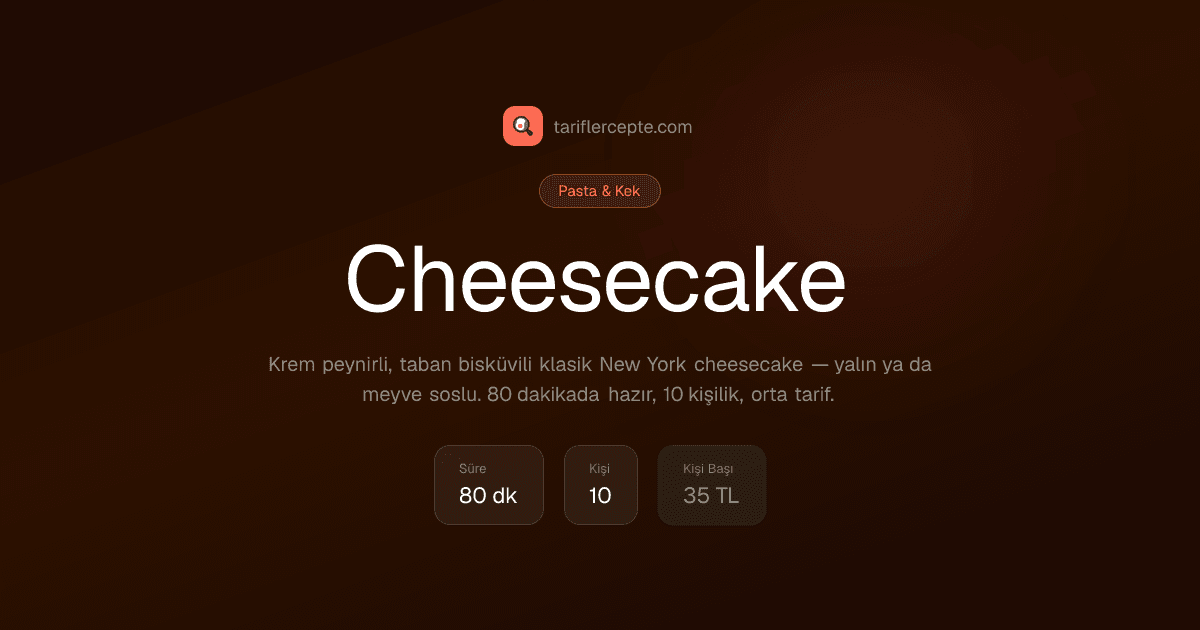 Cheesecake tarifi