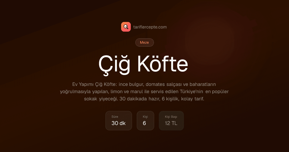 Çiğ Köfte tarifi
