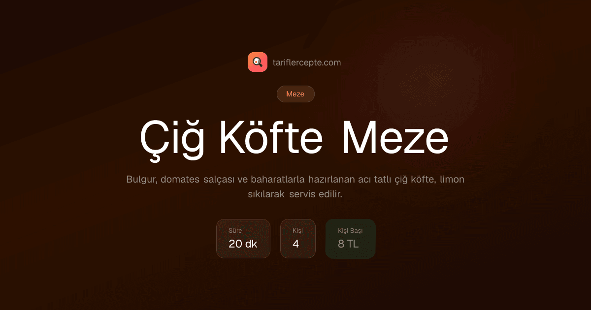 Çiğ Köfte Meze tarifi