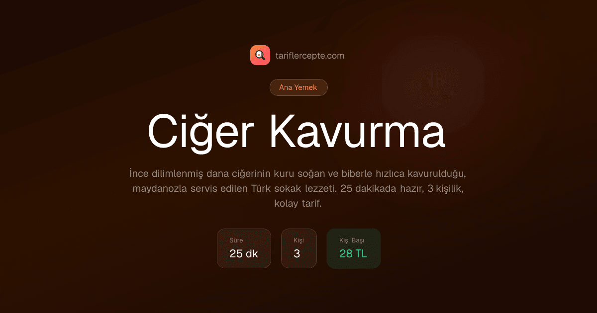 Ciğer Kavurma tarifi