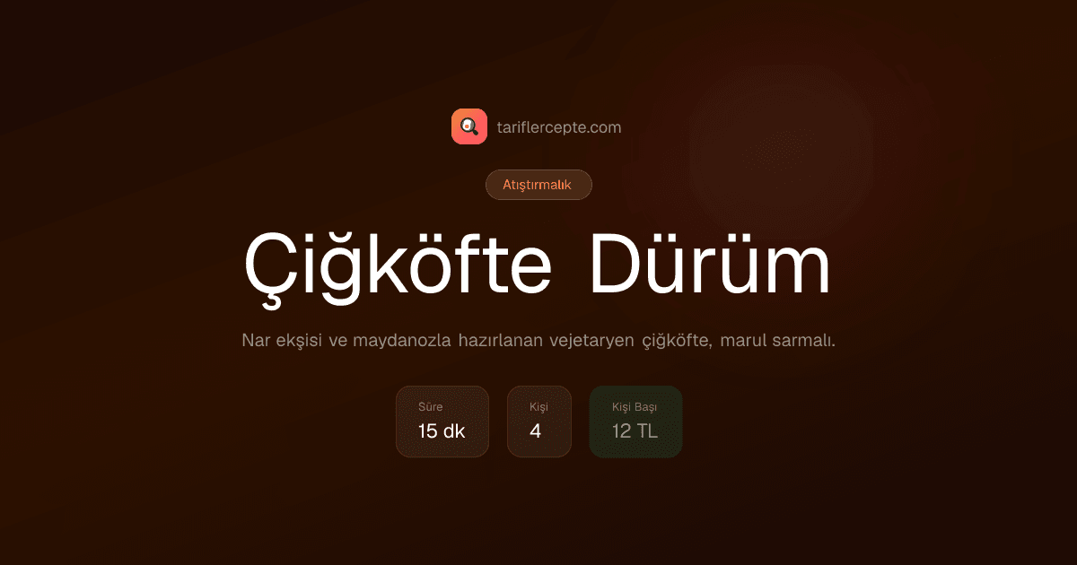 Çiğköfte Dürüm tarifi