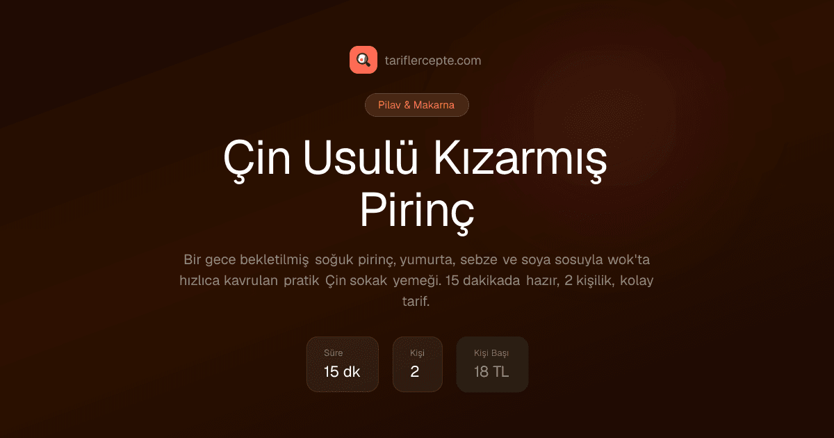 Çin Usulü Kızarmış Pirinç tarifi