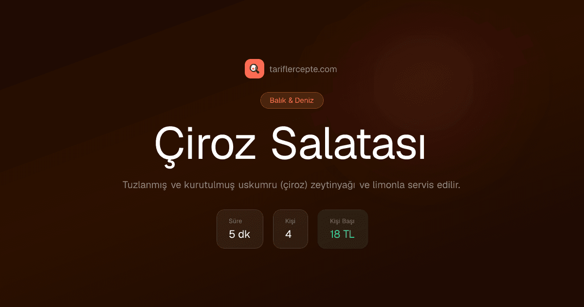 Çiroz Salatası tarifi