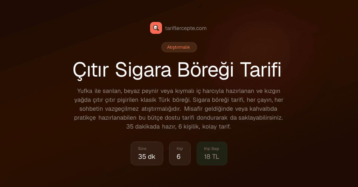 Çıtır Sigara Böreği Tarifi tarifi