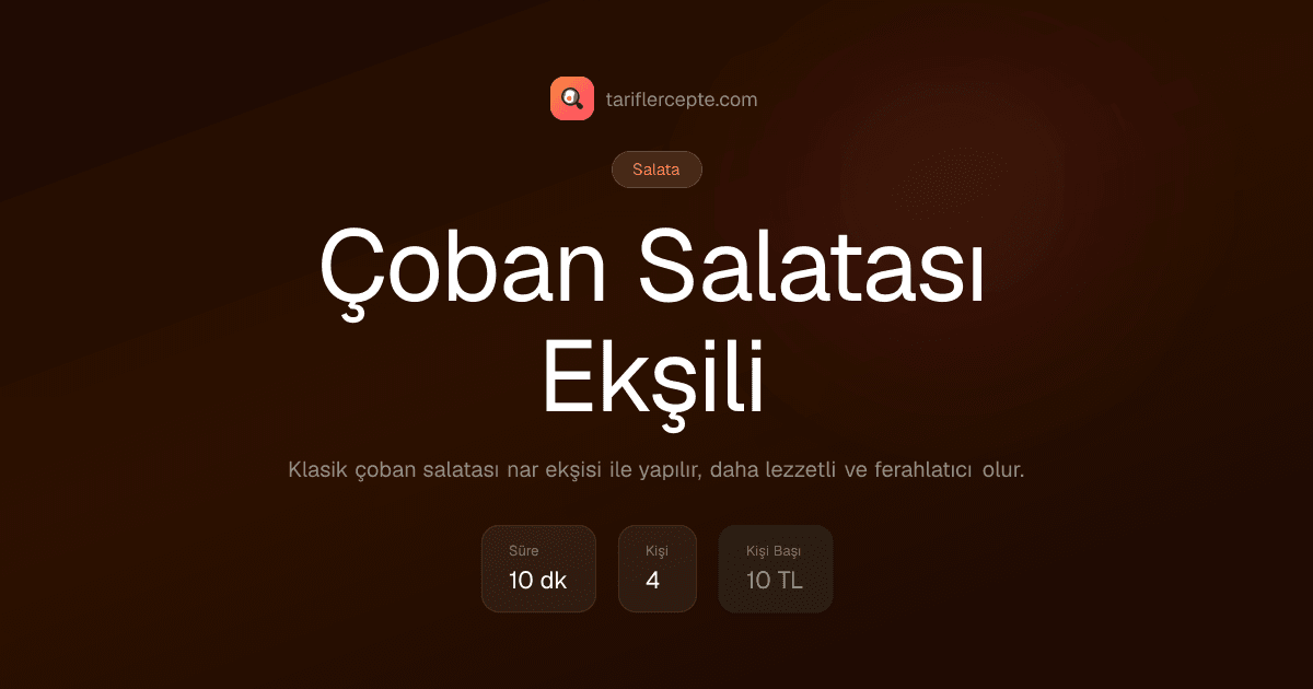 Çoban Salatası Ekşili tarifi