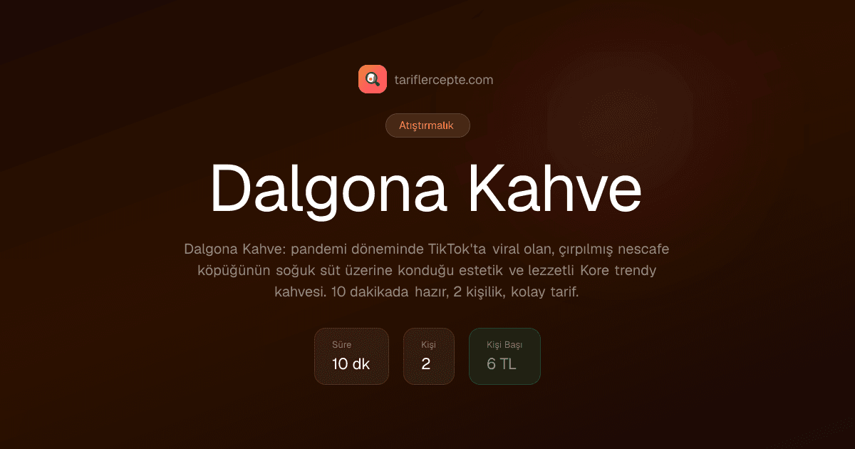 Dalgona Kahve tarifi