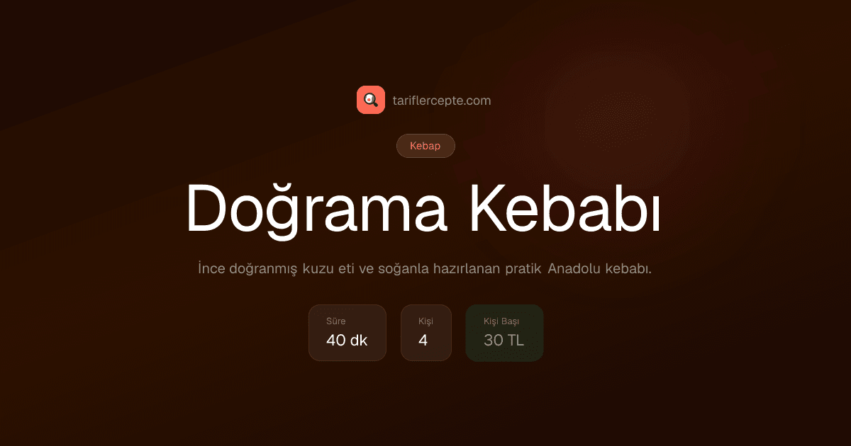 Doğrama Kebabı tarifi