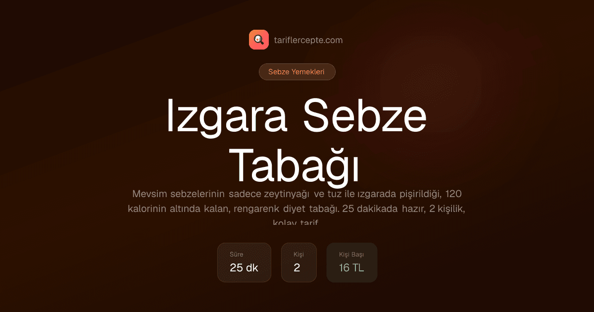 Izgara Sebze Tabağı tarifi