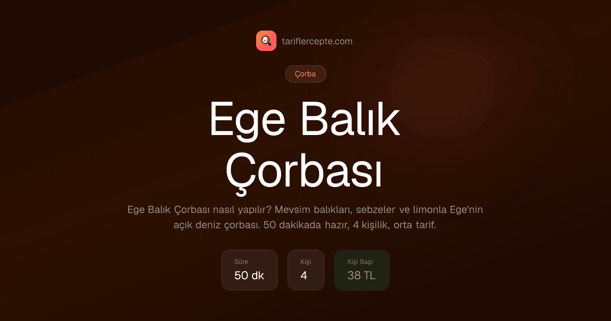 Ege Balık Çorbası tarifi