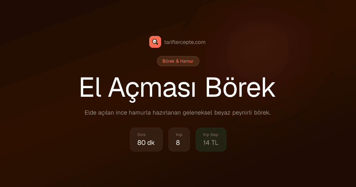 El Açması Börek tarifi