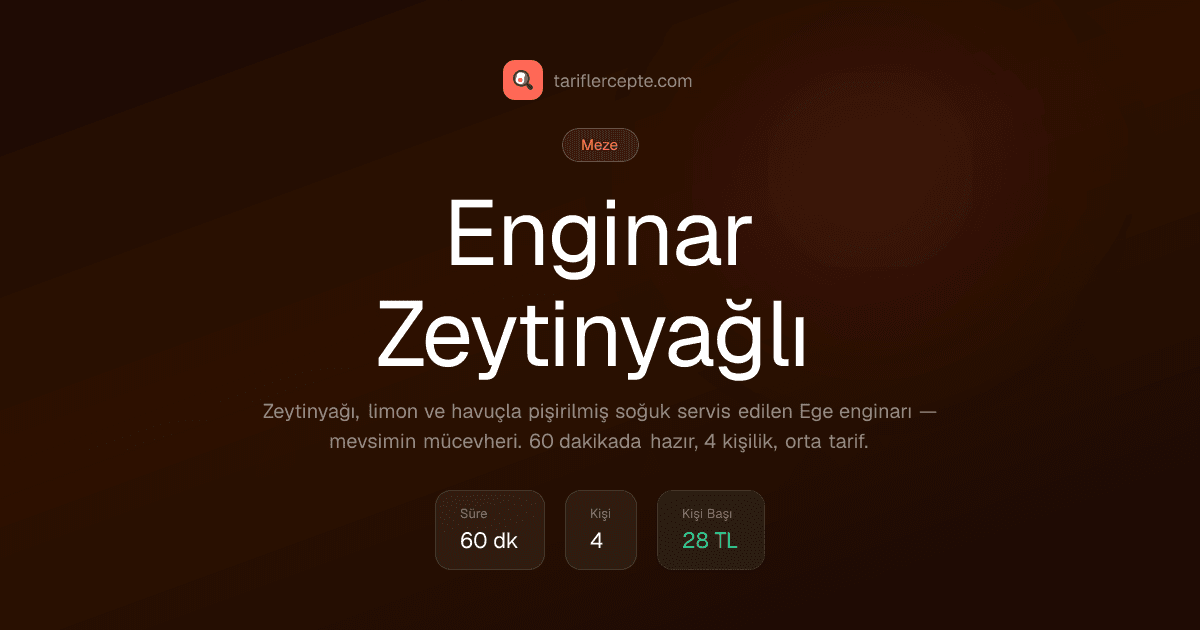 Enginar Zeytinyağlı tarifi