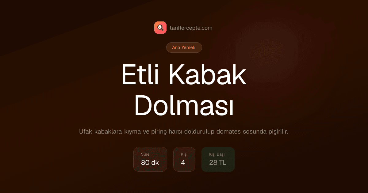 Etli Kabak Dolması tarifi