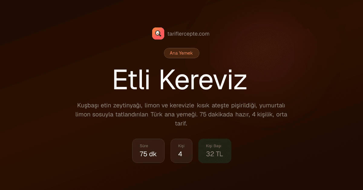 Etli Kereviz tarifi
