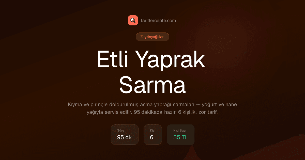 Etli Yaprak Sarma tarifi