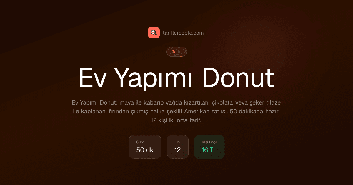 Ev Yapımı Donut tarifi