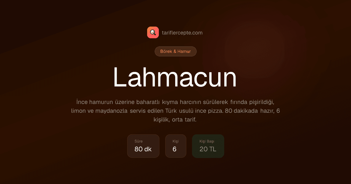 Lahmacun tarifi