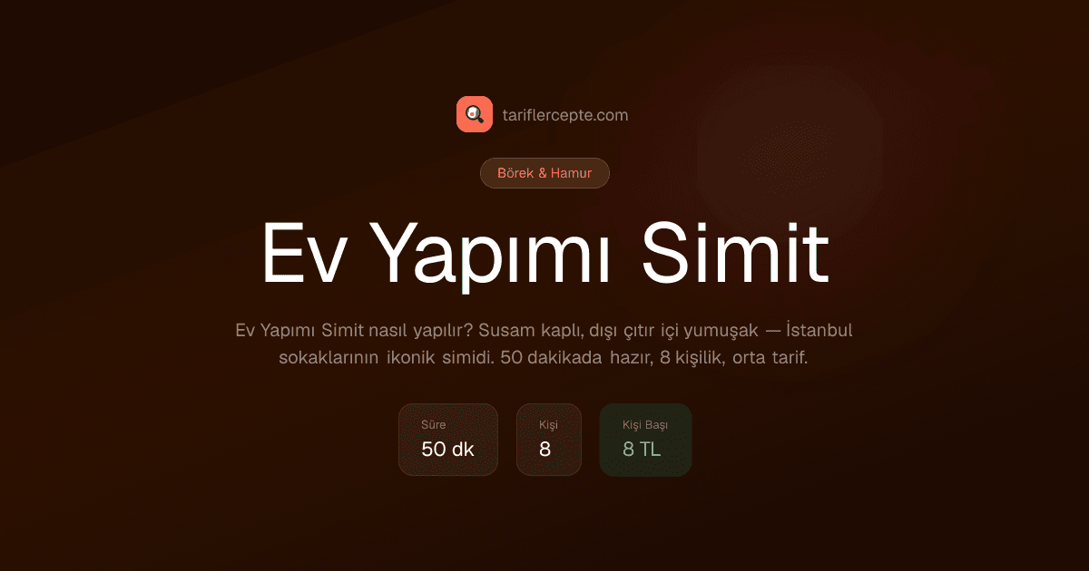 Ev Yapımı Simit tarifi