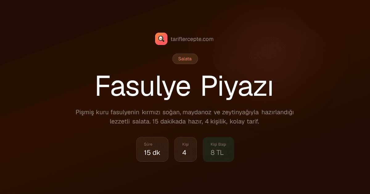 Fasulye Piyazı tarifi