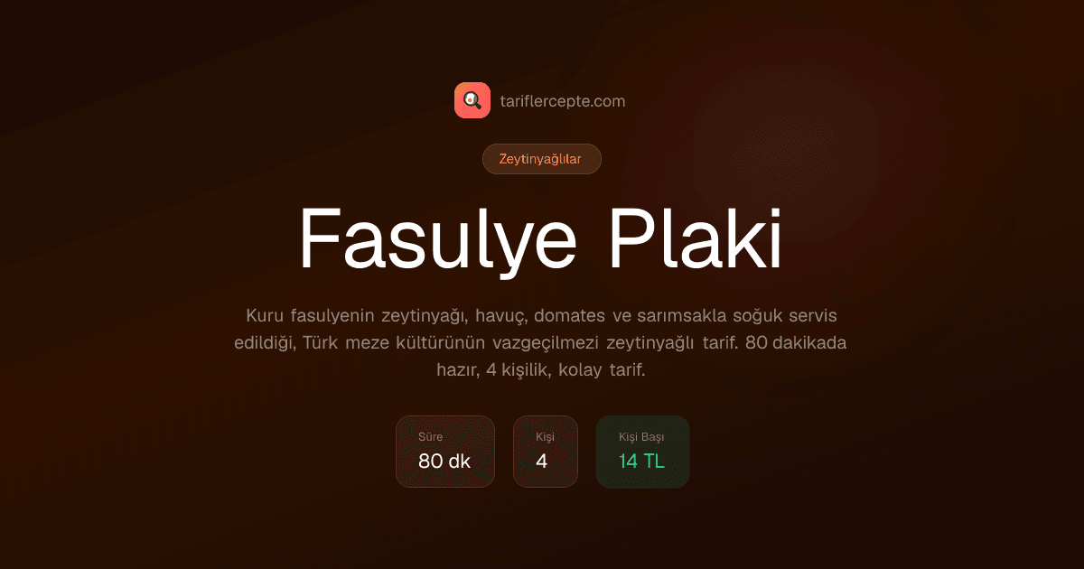 Fasulye Plaki tarifi