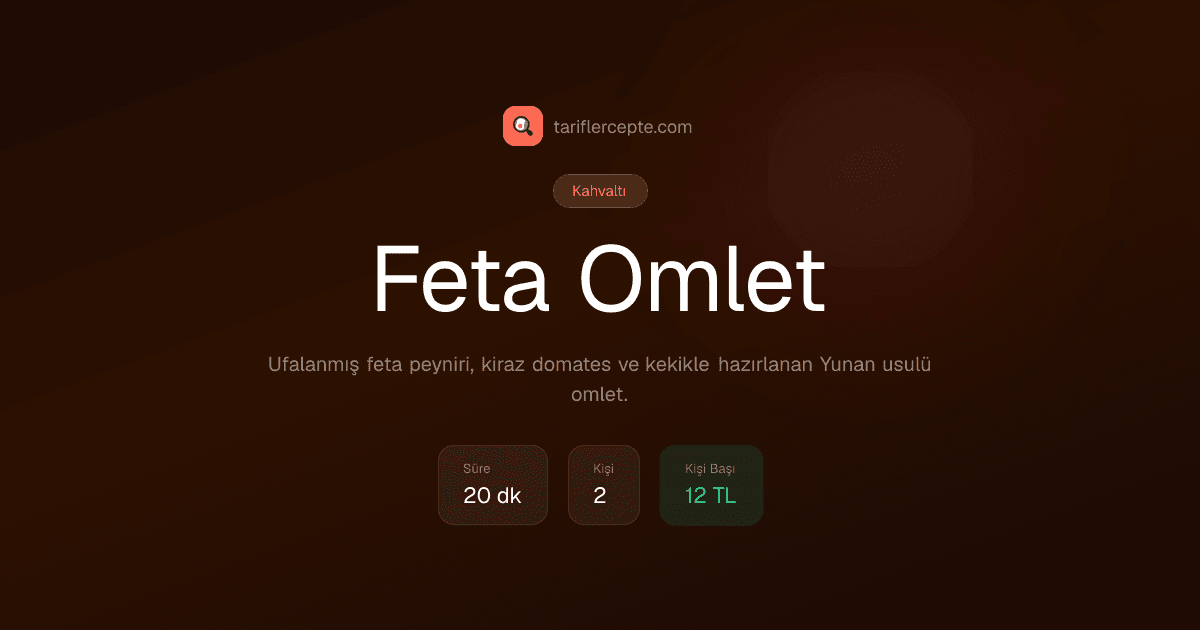 Feta Omlet tarifi