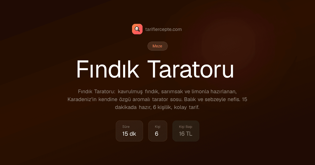 Fındık Taratoru tarifi