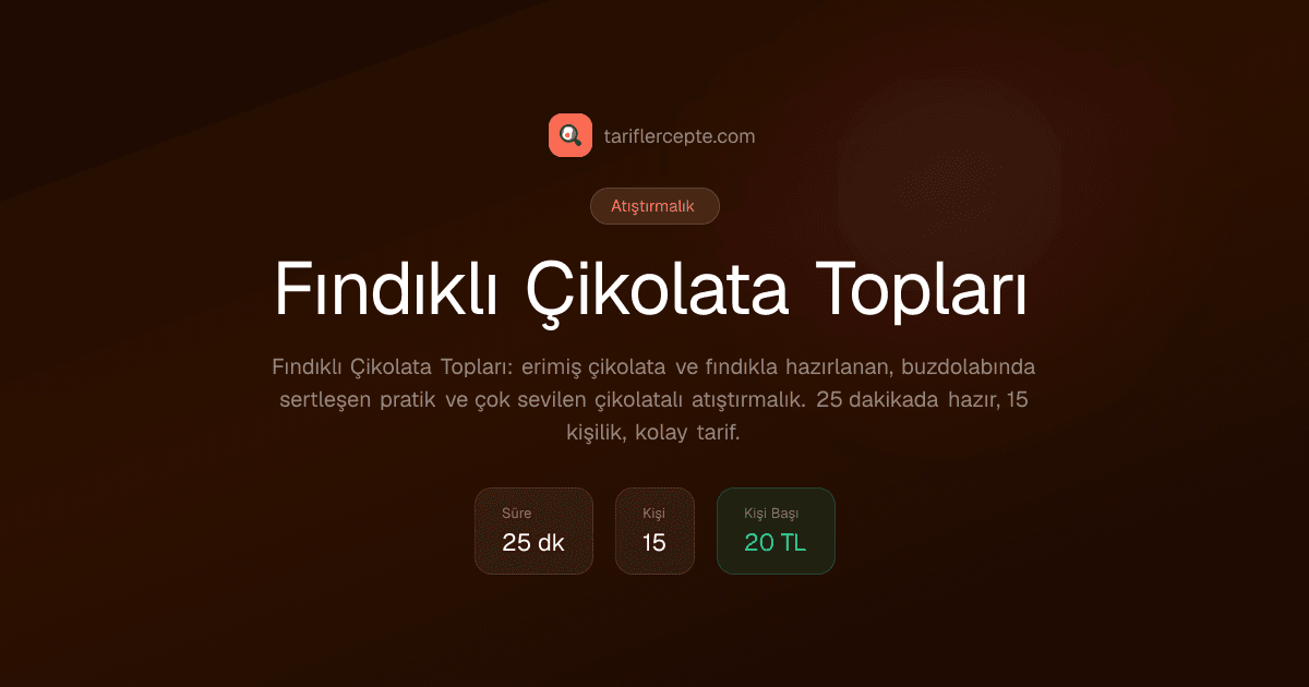 Fındıklı Çikolata Topları tarifi