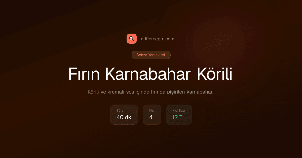 Fırın Karnabahar Körili tarifi