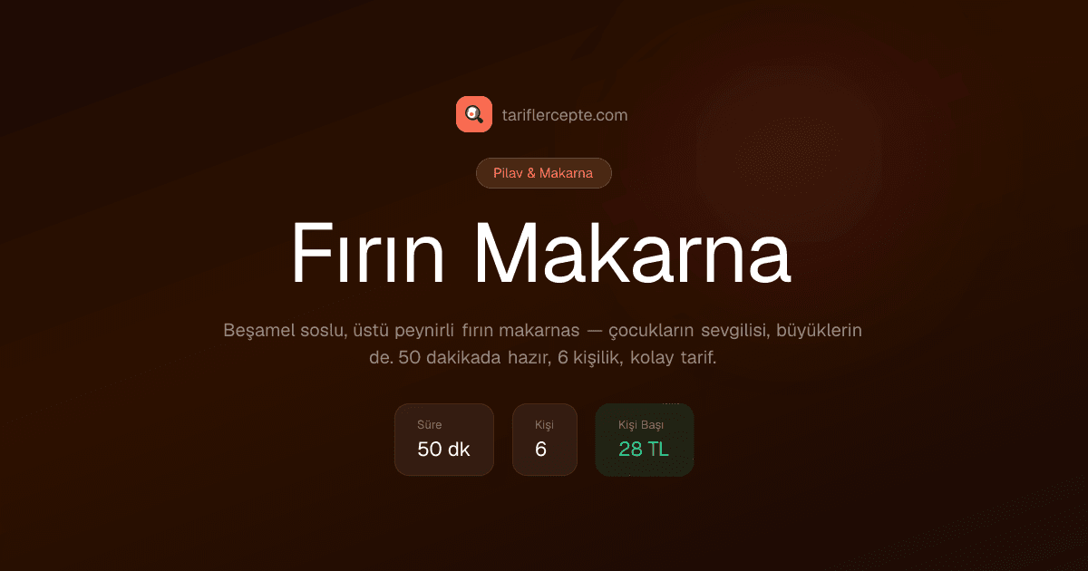 Fırın Makarna tarifi