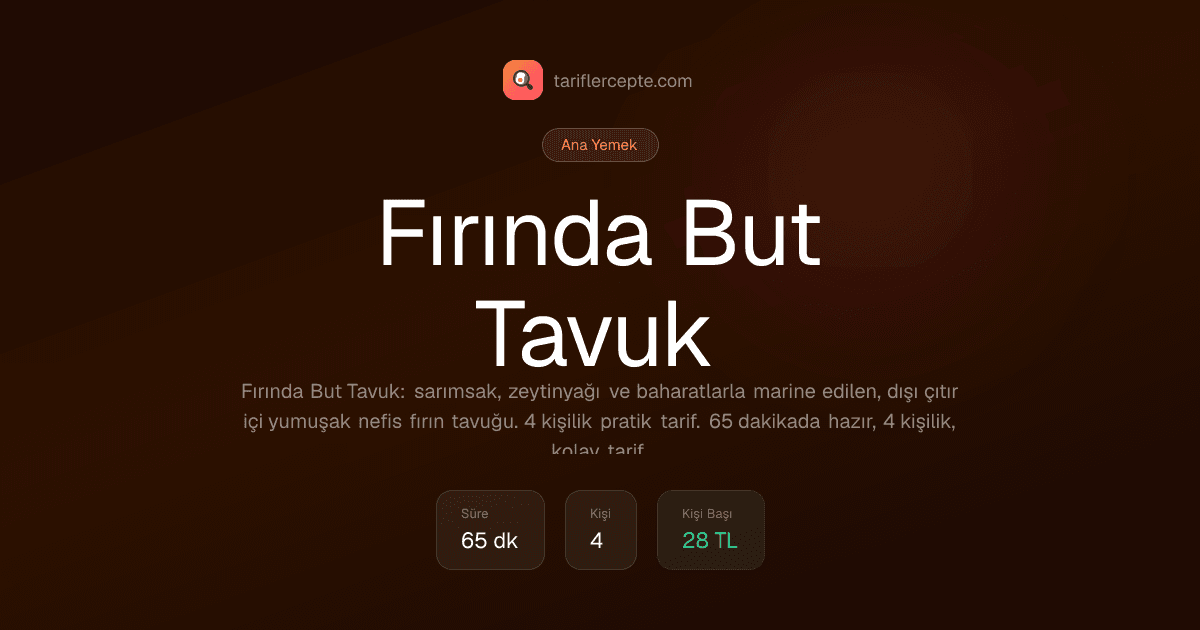 Fırında But Tavuk tarifi