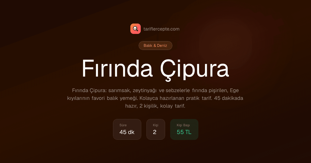 Fırında Çipura tarifi