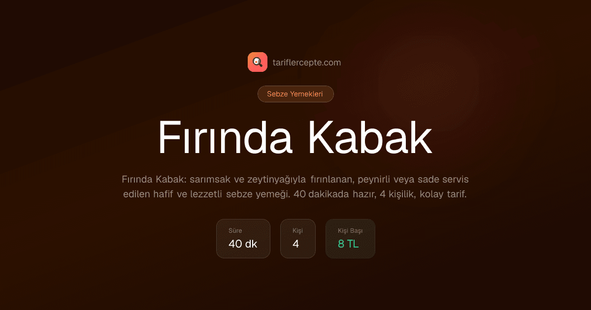 Fırında Kabak tarifi