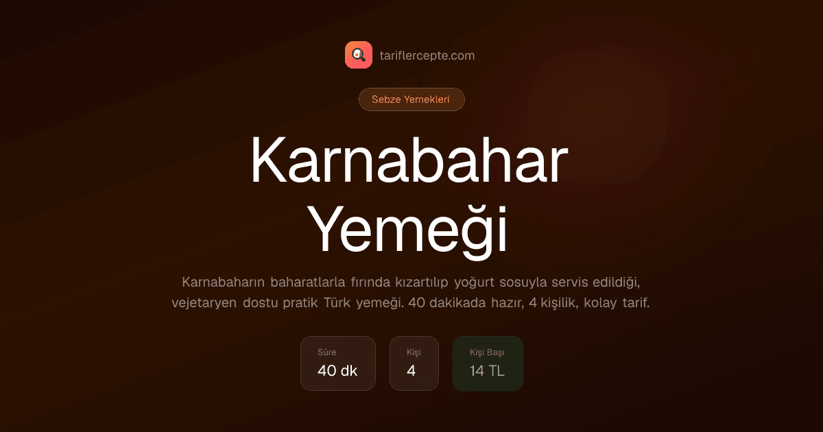 Karnabahar Yemeği tarifi