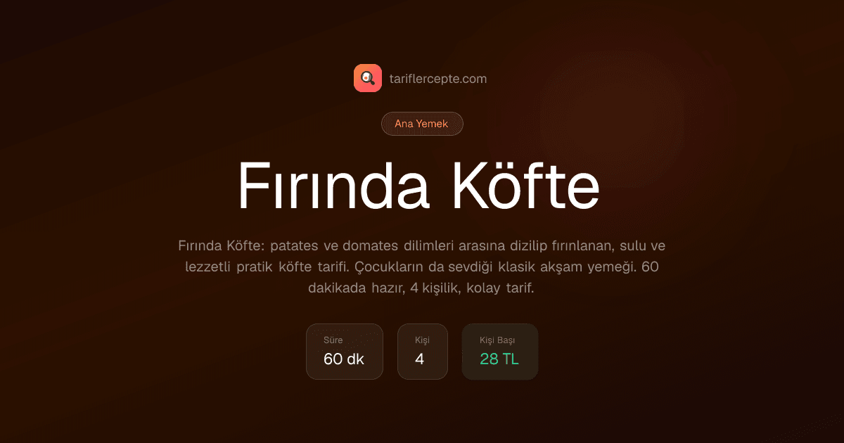 Fırında Köfte tarifi