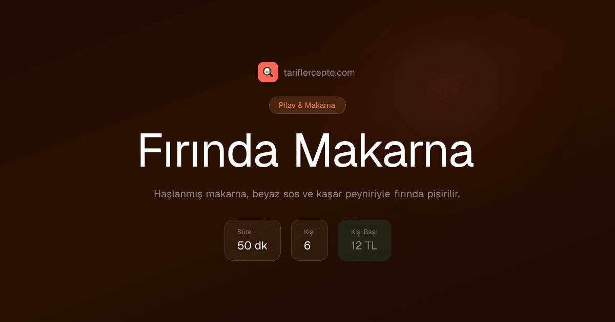 Fırında Makarna tarifi